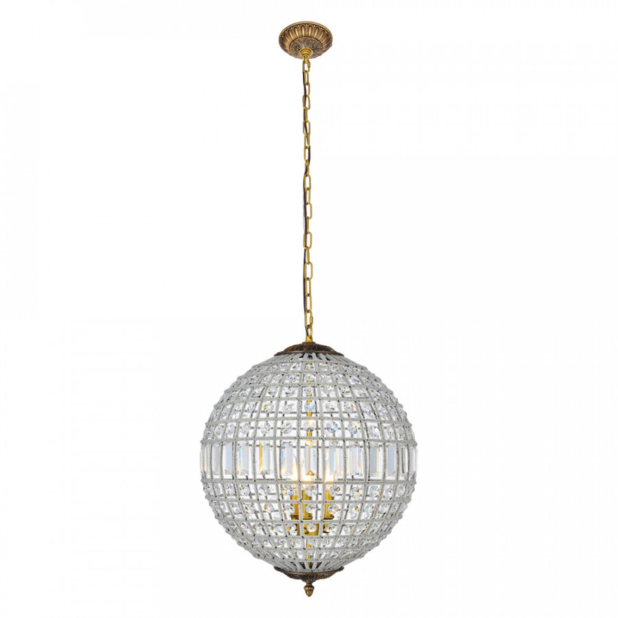 Elegant Urban Classic Pendant Lamp - French Gold, L 17.5" (1205D18FG-RC)