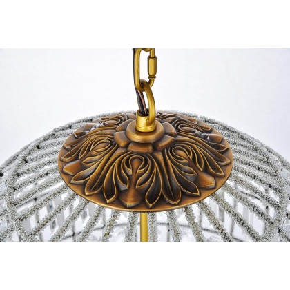 Elegant Urban Classic Pendant Lamp - French Gold, L 17.5" (1205D18FG-RC)