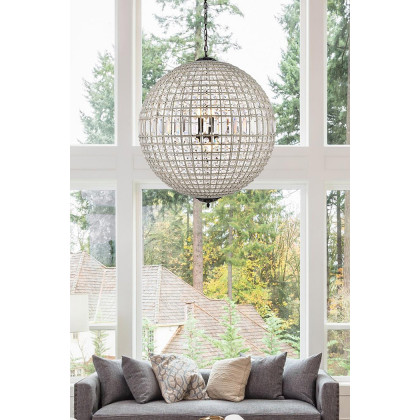Elegant Urban Classic Pendant Lamp - Dark Bronze, L 36" (1205G36DB-RC)