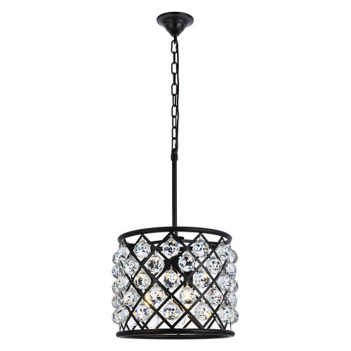 Elegant Urban Classic Madison Collection Pendant Lamp - Matte Black, L 14" (1206D14MB-RC)