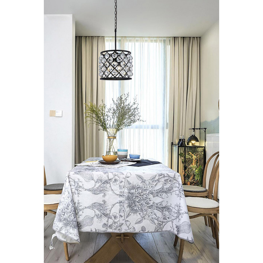Elegant Urban Classic Madison Collection Pendant Lamp - Matte Black, L 14" (1206D14MB-RC)