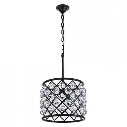 Elegant Urban Classic Madison Collection Pendant Lamp - Matte Black, L 14" (1206D14MB-RC)