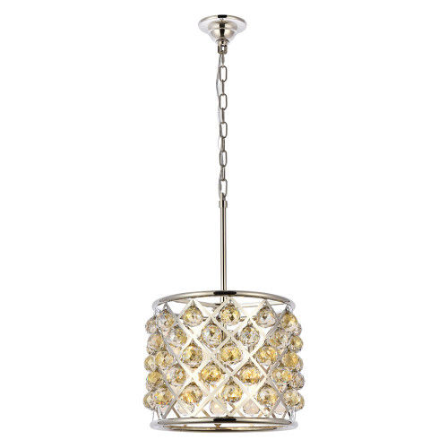 Elegant Urban Classic Madison Collection Pendant Lamp - Polished Nickel/Gold, L 14" (1206D14PN-GT-RC)