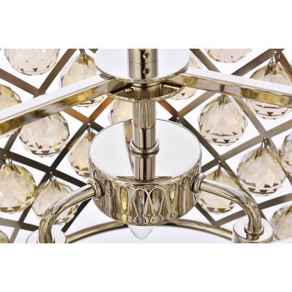 Elegant Urban Classic Madison Collection Pendant Lamp - Polished Nickel/Gold, L 14" (1206D14PN-GT-RC)