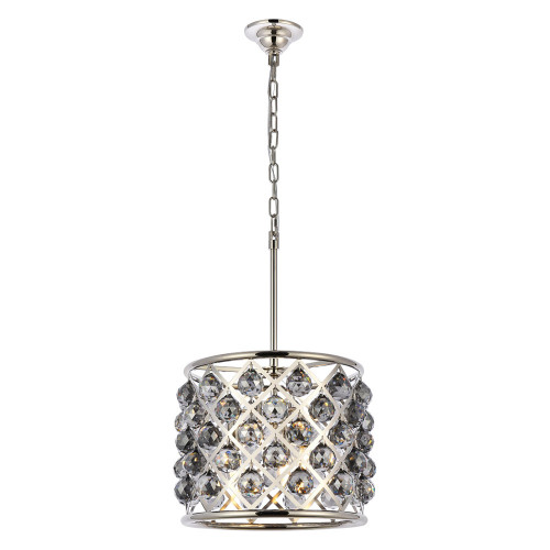 Elegant Urban Classic Madison Collection Pendant Lamp - Polished Nickel/Silver, L 14" (1206D14PN-SS-RC)