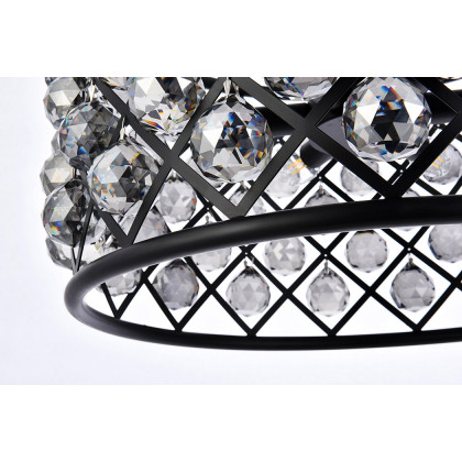 Elegant Urban Classic Madison Collection Pendant Lamp - Matte Black/Silver, L 20" (1206D20MB-SS-RC)