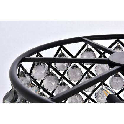 Elegant Urban Classic Madison Collection Pendant Lamp - Matte Black/Silver, L 20" (1206D20MB-SS-RC)
