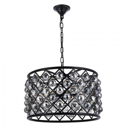 Elegant Urban Classic Madison Collection Pendant Lamp - Matte Black/Silver, L 20" (1206D20MB-SS-RC)