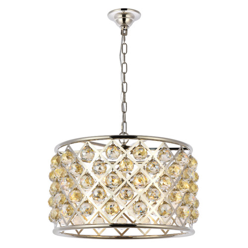 Elegant Urban Classic Madison Collection Pendant Lamp - Polished Nickel/Gold, L 20" (1206D20PN-GT-RC)