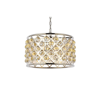 Elegant Urban Classic Madison Collection Pendant Lamp - Polished Nickel/Gold, L 20" (1206D20PN-GT-RC)