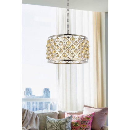 Elegant Urban Classic Madison Collection Pendant Lamp - Polished Nickel/Gold, L 20" (1206D20PN-GT-RC)