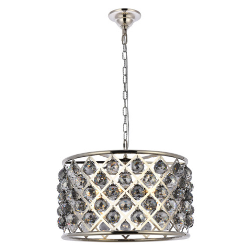 Elegant Urban Classic Madison Collection Pendant Lamp - Polished Nickel/Silver, L 20" (1206D20PN-SS-RC)