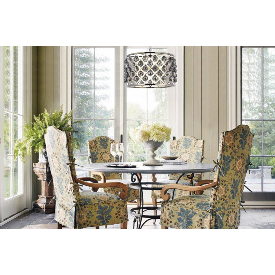 Elegant Urban Classic Madison Collection Pendant Lamp - Polished Nickel/Silver, L 20" (1206D20PN-SS-RC)