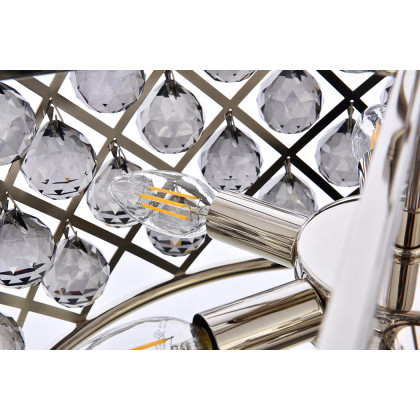 Elegant Urban Classic Madison Collection Pendant Lamp - Polished Nickel/Silver, L 20" (1206D20PN-SS-RC)