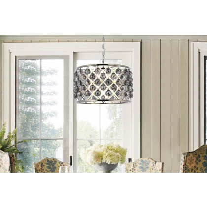 Elegant Urban Classic Madison Collection Pendant Lamp - Polished Nickel/Silver, L 20" (1206D20PN-SS-RC)