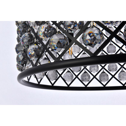 Elegant Urban Classic Madison Collection Pendant Lamp - Matte Black/Silver, L 27.5" (1206D27MB-SS-RC)