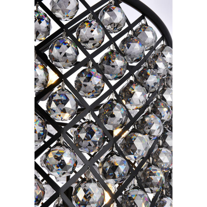 Elegant Urban Classic Madison Collection Pendant Lamp - Matte Black/Silver, L 27.5" (1206D27MB-SS-RC)