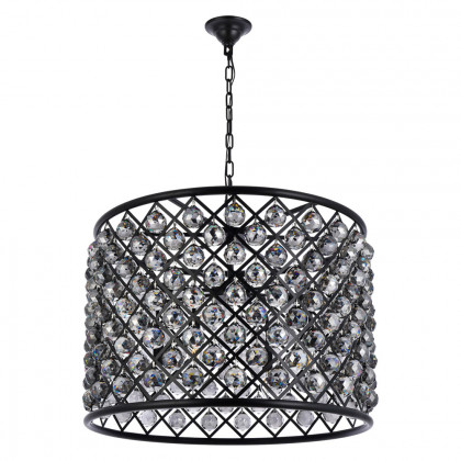 Elegant Urban Classic Madison Collection Pendant Lamp - Matte Black/Silver, L 27.5" (1206D27MB-SS-RC)