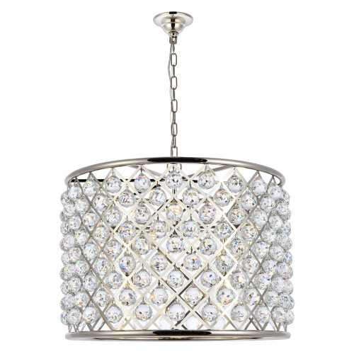 Elegant Urban Classic Madison Collection Pendant Lamp - Polished Nickel, L 27.5" (1206D27PN-RC)