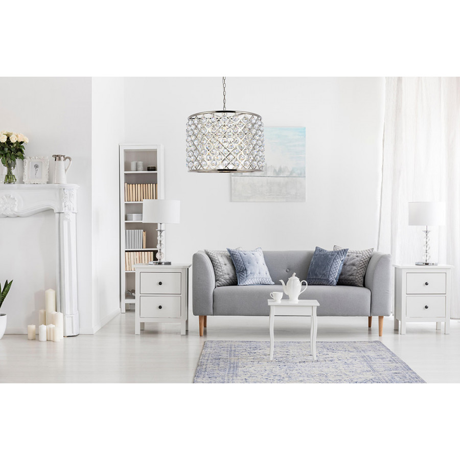 Elegant Urban Classic Madison Collection Pendant Lamp - Polished Nickel, L 27.5" (1206D27PN-RC)