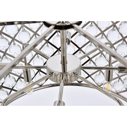 Elegant Urban Classic Madison Collection Pendant Lamp - Polished Nickel, L 27.5" (1206D27PN-RC)