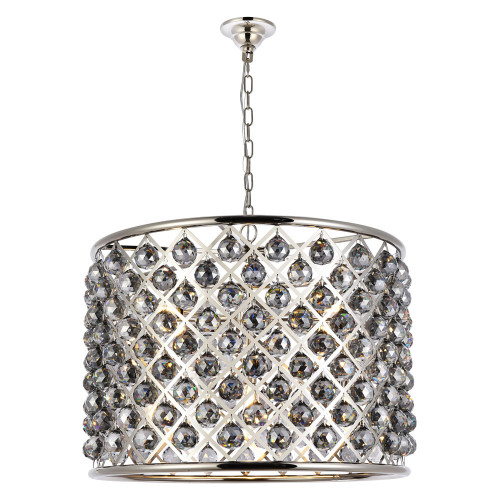 Elegant Urban Classic Madison Collection Pendant Lamp - Polished Nickel/Silver, L 27.5" (1206D27PN-SS-RC)