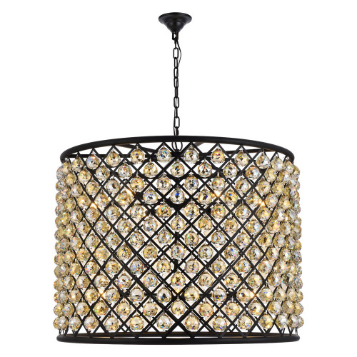 Elegant Urban Classic Madison Collection Pendant Lamp - Matte Black/Gold, L 35.5" (1206D35MB-GT-RC)