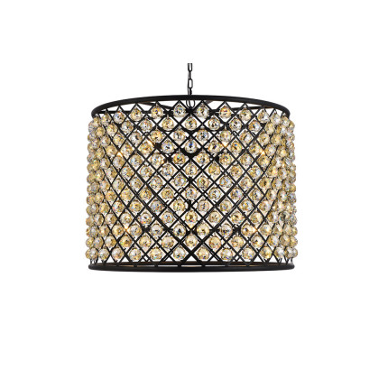 Elegant Urban Classic Madison Collection Pendant Lamp - Matte Black/Gold, L 35.5" (1206D35MB-GT-RC)