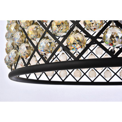 Elegant Urban Classic Madison Collection Pendant Lamp - Matte Black/Gold, L 35.5" (1206D35MB-GT-RC)