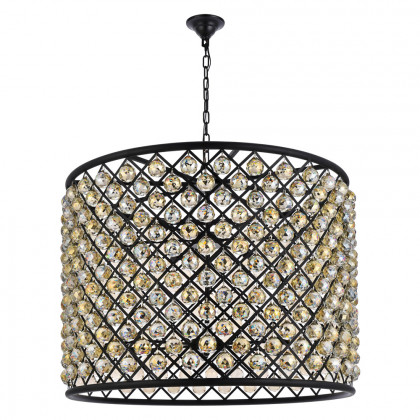 Elegant Urban Classic Madison Collection Pendant Lamp - Matte Black/Gold, L 35.5" (1206D35MB-GT-RC)