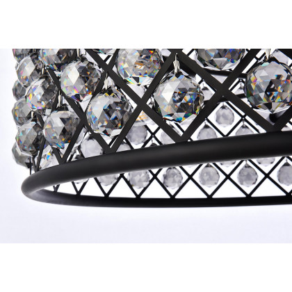 Elegant Urban Classic Madison Collection Pendant Lamp - Matte Black/Silver, L 35.5" (1206D35MB-SS-RC)