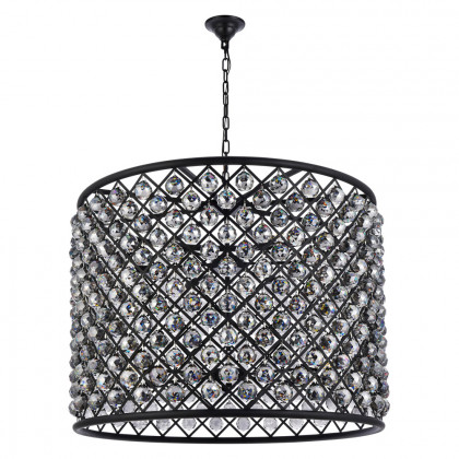 Elegant Urban Classic Madison Collection Pendant Lamp - Matte Black/Silver, L 35.5" (1206D35MB-SS-RC)