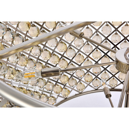 Elegant Urban Classic Madison Collection Pendant Lamp - Polished Nickel/Gold, L 35.5" (1206D35PN-GT-RC)
