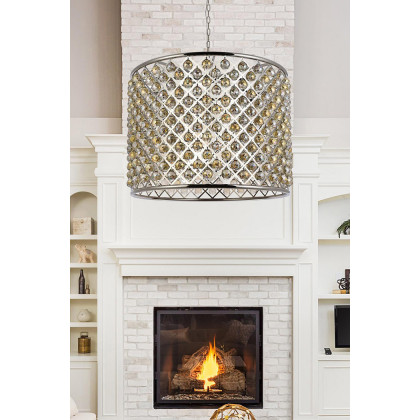 Elegant Urban Classic Madison Collection Pendant Lamp - Polished Nickel/Gold, L 35.5" (1206D35PN-GT-RC)