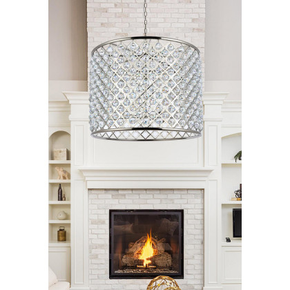 Elegant Urban Classic Madison Collection Pendant Lamp - Polished Nickel, L 35.5" (1206D35PN-RC)
