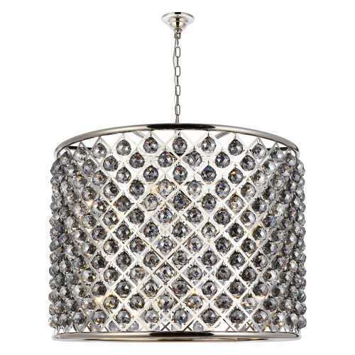 Elegant Urban Classic Madison Collection Pendant Lamp - Polished Nickel/Silver, L 35.5" (1206D35PN-SS-RC)