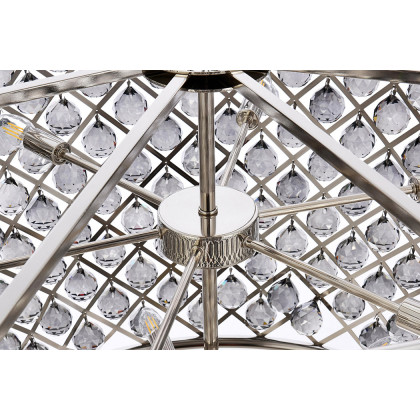 Elegant Urban Classic Madison Collection Pendant Lamp - Polished Nickel/Silver, L 35.5" (1206D35PN-SS-RC)