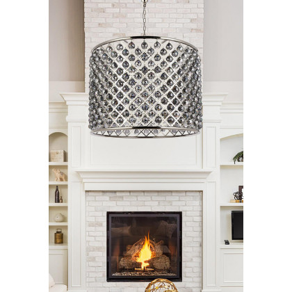 Elegant Urban Classic Madison Collection Pendant Lamp - Polished Nickel/Silver, L 35.5" (1206D35PN-SS-RC)