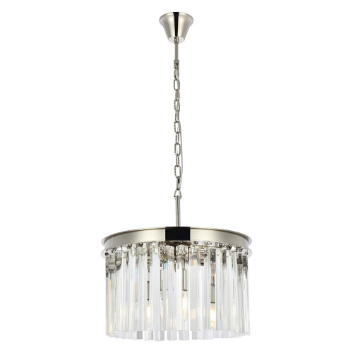 Elegant - Crystal Prism 6 Light Round Chandelier
