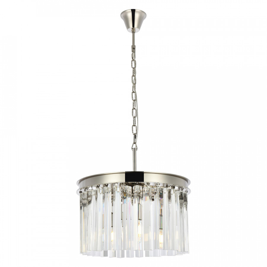 Elegant - Crystal Prism 6 Light Round Chandelier