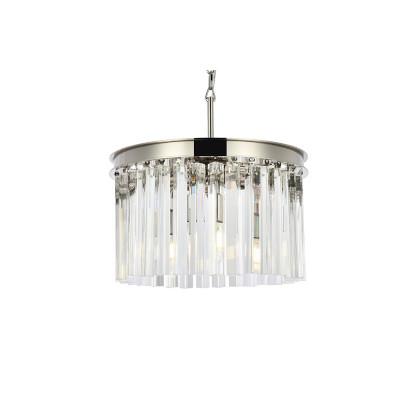 Elegant - Crystal Prism 6 Light Round Chandelier