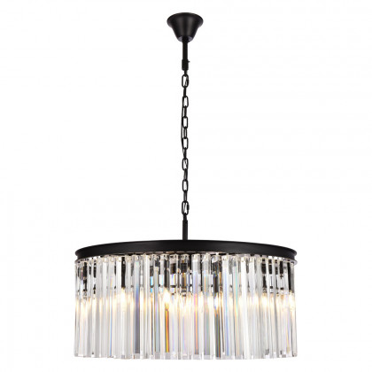 Elegant - Crystal Prism 6 Light Round Chandelier