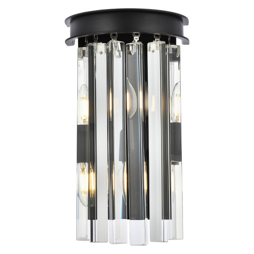 Elegant Urban Classic Sydney Collection Wall Lamp - Matte Black (1208W8MB-RC)