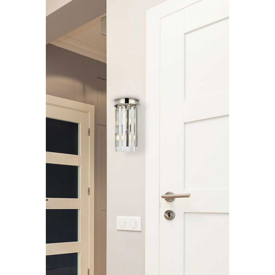 Elegant Urban Classic Sydney Collection Wall Lamp - Polished Nickel (1208W8PN-RC)