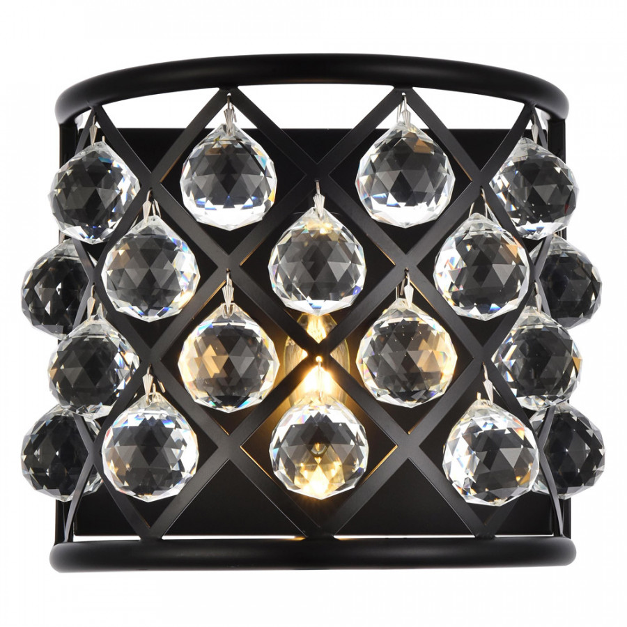 Elegant - Crystal Grid 1 Light Crystal Wall Sconce