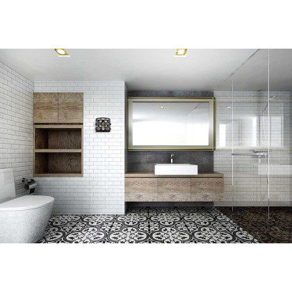 Elegant Crystal Grid 1 Light Crystal Wall Sconce - Matte Black/Silver Shade (1214W11MB-SS-RC)