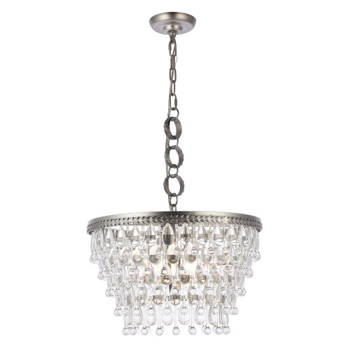 Elegant - Teardrop Glass Chandelier 3 Light