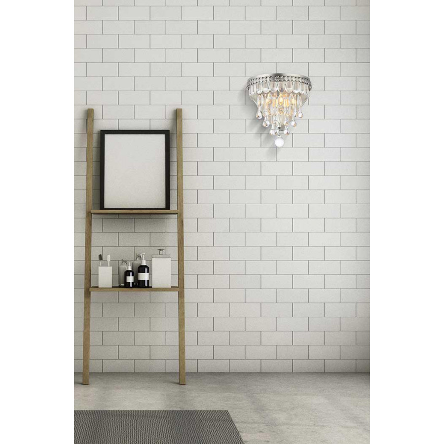 Elegant Wall Sconce - Antique Silver (1219W9AS-RC)