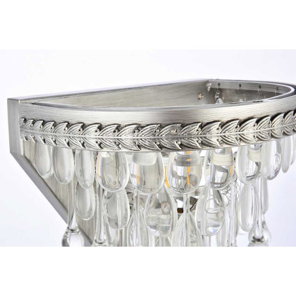 Elegant Wall Sconce - Antique Silver (1219W9AS-RC)