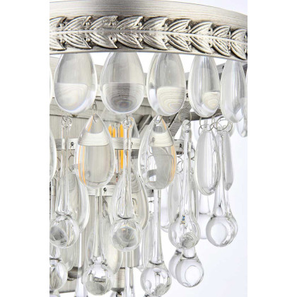 Elegant Wall Sconce - Antique Silver (1219W9AS-RC)